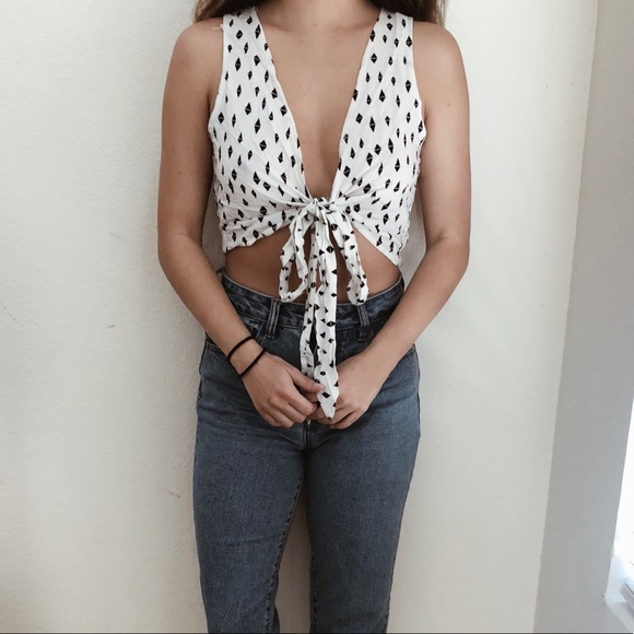 Princess Polly Tops - Tie front crop top